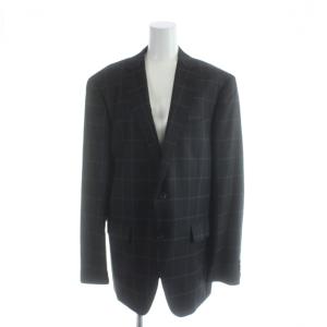 THE SUIT COMPANY ザスーツカンパニー スーツ フォーマル ジャケット パンツ 180cm-4Drop 黒 ブラック チェック柄 シングルブレスト