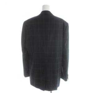THE SUIT COMPANY ザスーツカンパニー スーツ フォーマル ジャケット パンツ 180cm-4Drop 黒 ブラック チェック柄 シングルブレスト