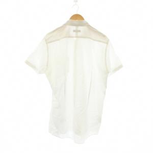 BURBERRY BLACK LABEL シャツ LL 白 ホワイト ストライプ柄 半袖 レギュラーカラー D1L60-121-D1 /JP