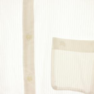 BURBERRY BLACK LABEL シャツ LL 白 ホワイト ストライプ柄 半袖 レギュラーカラー D1L60-121-D1 /JP