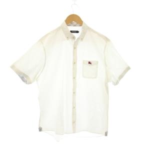 シャツ 4 白 ホワイト 半袖 ボタンダウン ポケット付き D1M33-532-02 /JP