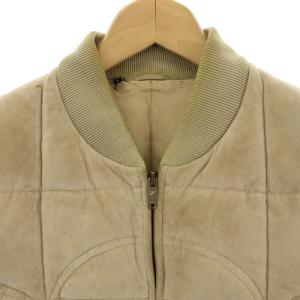 GUCCI ダウンベスト シルク混 48 ベージュ 125094