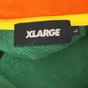 X-LARGE ハーフジップ スウェット トレーナー L 緑 グリーン 101231012007 /G
