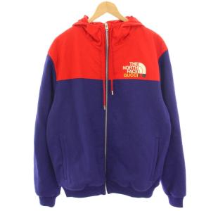 ×THE NORTH FACE ナイロン切替 ジップパーカー ジャケット XS レッド