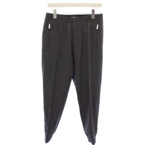 パンツ ウール 42 グレー ゴムウエスト ジッパーポケット スラックス /JP