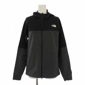 APEX FLEX HOODIE パーカー ジャケット ジップアップ ナイロン L グレー 黒 NPW22175
