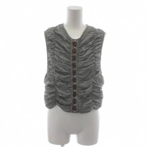 24SS Piping Shirring Blouse パイピング シャーリング ブラウス シャツ ノースリーブ