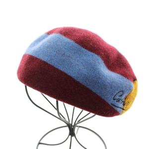 Vivienne Westwood ベレー帽 ハート ウール ボルドー ライトブルー