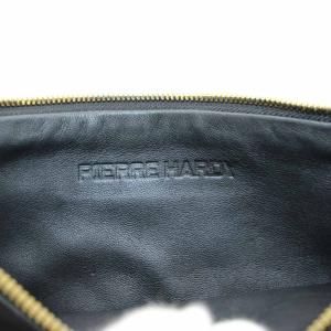 PIERRE HARDY クラッチバッグ パーティバッグ フリンジ レザー 黒 ブラック /AN96
