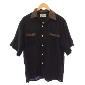 TWO-TONE 50’S SHIRT シャツ 半袖 ドット柄 S 黒 /BM