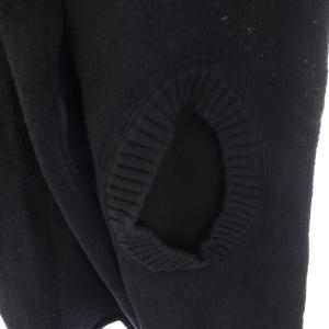 INSCRIRE ニット セーター 長袖  Vネック 肘デザイン 紺 ネイビー 120SS-K9 /HN