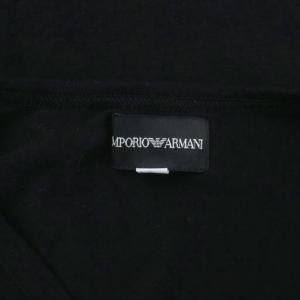EMPORIO ARMANI Tシャツ カットソー 半袖 XL 黒 ブラック Vネック /RR