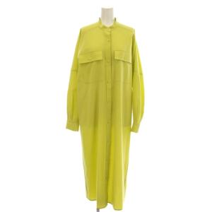 22AW ウールビエラシャツワンピース ワンピース ロング 長袖 36 黄緑 0322431222 /G