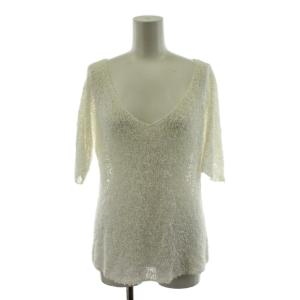 .B 24SS Knit ニット カットソー 半袖 メッシュ F 白 ホワイト 48-02-41-02003