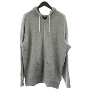 パーカー 上着 3XL グレー 長袖 フード付き ジップアップ /GG