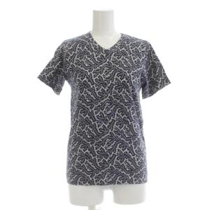 AD2006 Tシャツ S 紺 総柄 Vネック 半袖 RS-T023 /JP