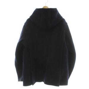 DANTON コート ウール 40 L 紺 ネイビー フード付き 長袖 無地 ショート丈 18A-SL-001 /GG