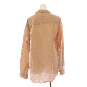 Plage 24SS Ramie Cotton ラミーコットンシャツ ブラウス 長袖 オープンカラー リネン F ピンク