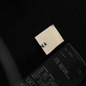 IENA 24SS ニットフリルスカート ロング 38 ブラック 24060900348020 /BM
