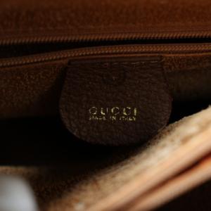 GUCCI バンブーハンドル ハンドバッグ スエード レザー 茶 ブラウン /AN16 OH