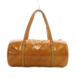 LOUIS VUITTON モノグラム ヴェルニ ベッドフォード ノワゼット ハンドバッグ イエロー M91329