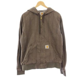 ACTIVE JACKET ジャケット ブルゾン ジップアップ ストライプ M 茶 ブラウン DE160705175