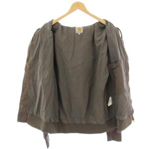 Carhartt ACTIVE JACKET ジャケット ブルゾン ジップアップ ストライプ M 茶 ブラウン DE160705175
