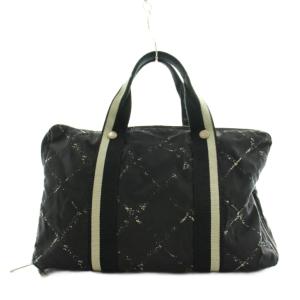CHANEL 旧トラベルライン ハンドバッグ ナイロン 6番台 黒 ブラック /AN14 OH