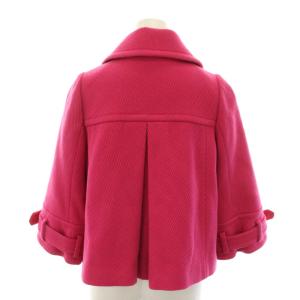 BURBERRY BLUE LABEL ショートコート ステンカラーコート ショート丈 アウター 裏地チェック柄 38 ピンク FCF34-860-13