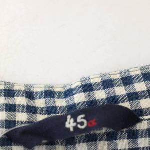 45R シャツ チュニック ギンガムチェック ブラウス 長袖 2 ネイビー 紺 7033921 /G