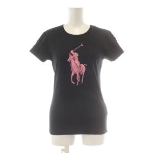 Tシャツ M 黒 ブラック 半袖 プリント ラウンドネック /AU