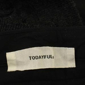 TODAYFUL 23AW Knit Layered Trousers ニットレイヤード パンツ 36 黒 グレー 12320713
