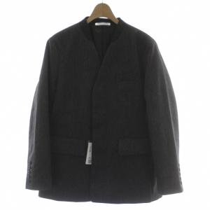 ノーカラージャケット 上着 S グレー 長袖 無地 1662-105-1120-1930 /GG