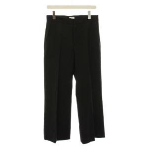 17AW ワイドパンツ S 黒 ブラック 無地 センタープレス 17-030-510-0040-3-0