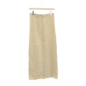 24ss Slub Bias スカート 絹 シルク 38 ベージュ ロング丈 無地 24060922104020