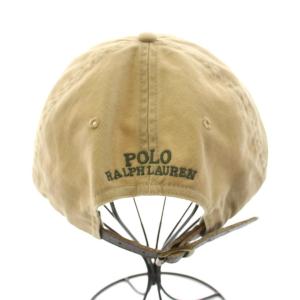 POLO RALPH LAUREN ポロベア ツイル ボール キャップ 野球帽 帽子 刺繍 59cm ベージュ 0200011803 /KU