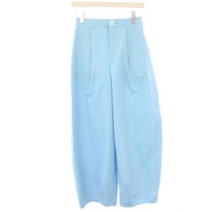wide cocoon parachute pants ワイドパンツ イージー ナイロン S 水色 ライトブルー