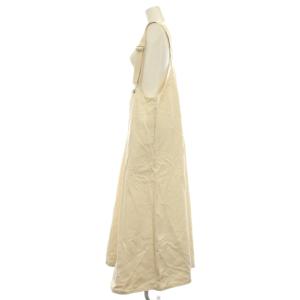 nest Robe 23SS チノサスペンダーデッキスカート ワンピース ジャンパースカート ロング リネン混 F アイボリー