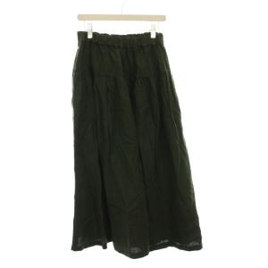 nest Robe 23AW リネンギャザーパンツ ガウチョパンツ ワイド F カーキ 01234-1455 /YM