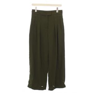 HEM DRAW EASY PT ワイドパンツ スラックス イージーパンツ ドローコード 38 カーキ