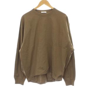 25SS タックスウェットシャツ Tシャツ F 茶 ブラウン 長袖 ラウンドネック 無地 25070400811210