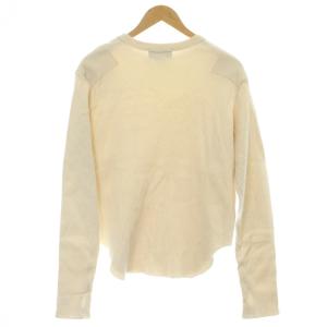 AMERICANA カットソー F ベージュ 長袖 リブニット ラウンドネック /GP