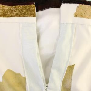 Ameri VINTAGE FUDE ART SKIRT フレアスカート マキシ ロング 総柄 M 白 ホワイト ベージュ 01920920300