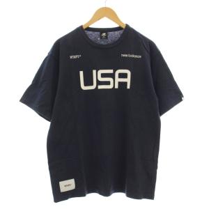 NEW BALANCE Tシャツ USA ロゴ 半袖 M ネイビー S2001SKU930 /G