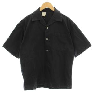 エヌハリ オープンカラーシャツ デニムシャツ 半袖 36 黒 ブラック 1201-SH11-051 /G