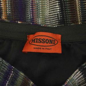 MISSONI タイトスカート 92 ロング丈 ウール  黒 ブラック ストライプ柄  /LP