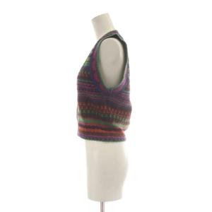 MISSONI ベスト ウール 42 マルチカラー 幾何学模様 ジップアップ ノースリーブ /AU