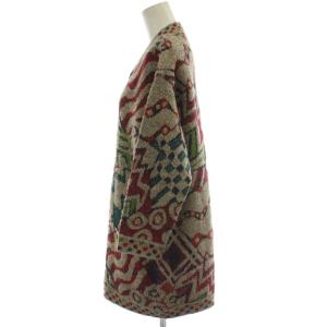 MISSONI カーディガン ウール マルチカラー 長袖 Vネック 総柄 D-TK392 /GG