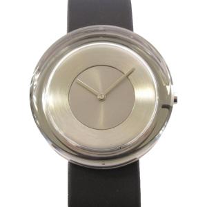 Glass Watch クォーツ 2針 クリア ブラック NYAH001