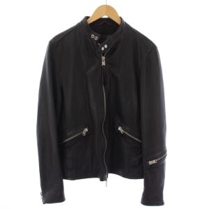 ライダース レザージャケット ラムレザー 羊革 S 黒 ブラック ML071L /TK